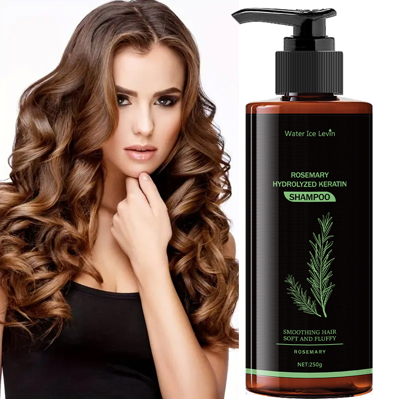 Hair Care Keratin Shampoo - แชมพูโรสแมรี่เคราตินไฮโดรไลซ์ - สดชื่นและไม่เหนียวเหนอะหนะ อุดมด้วยสารสกัดจากโรสแมรี่และกรดอะมิโน เพื่อผมสุขภาพดี เพิ่มวอลลุ่ม