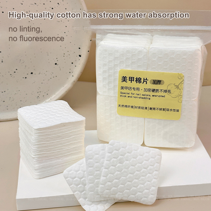 Hair Care Gel - 200/500 PCS หนาอาชีพผ้าฝ้ายสําหรับผ้าเช็ดทําความสะอาดเล็บ Lint ฟรีเล็บผ้าฝ้ายเจล Polish