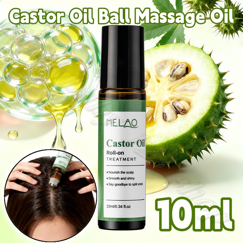 Hair Care Vegetables - น้ำมันละหุ่งสกัดเย็น ดีไซน์หัวบอล บำรุงหนังศีรษะ ลดการหลุดร่วงของเส้นผม บำรุงผมนุ่ม น้ำมันหอมระเหย