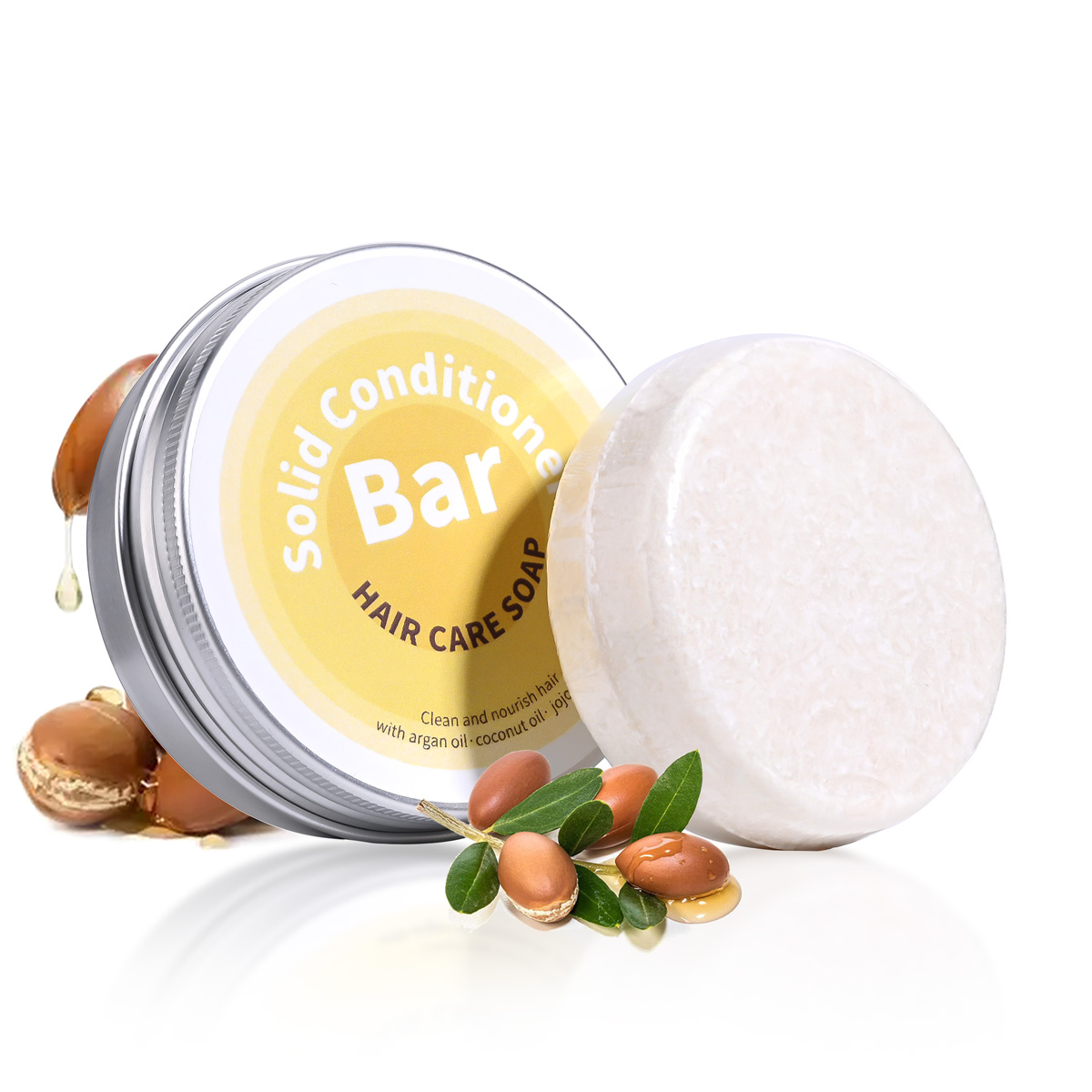Hair Care Essential - สบู่แชมพูบำรุงผมสูตรน้ำมันหอมระเหยจากพืช ผสมน้ำมันอาร์แกน น้ำมันมะพร้าว น้ำมันโจโจ้บา บำรุงล้ำลึก ใช้ร่วมกับแชมพู