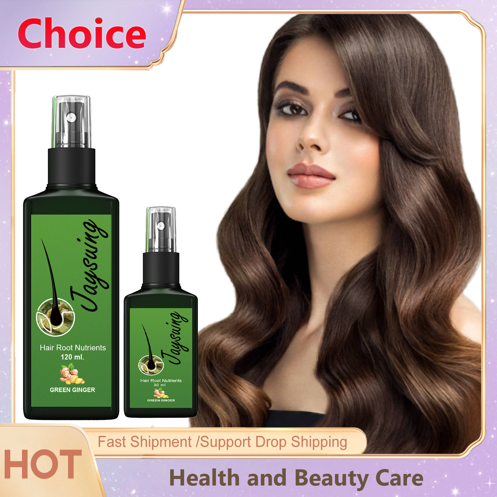 Hair Care Essential - Hair Growth Oil สเปรย์บํารุงรากขิงผมบางเซรั่มนวดหนังศีรษะ Treatment Repair