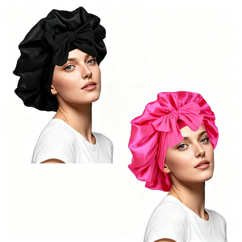 หมวกซาตินสำหรับผู้หญิง 2 ชิ้น  - Satin Hair Bonnet บทวิจารณ์และราคา