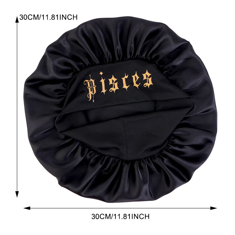 ใหม่ 12 Zodiac สีทึบ Sleep CAP - Satin Hair Bonnet บทวิจารณ์และราคา