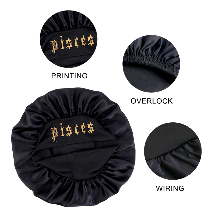 ใหม่ 12 Zodiac สีทึบ Sleep CAP - Satin Hair Bonnet บทวิจารณ์และราคา