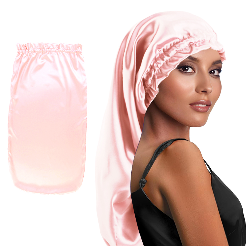 ใหม่ผู้หญิงยาวซาตินหมวกนอนยืดห - Satin Hair Bonnet บทวิจารณ์และราคา