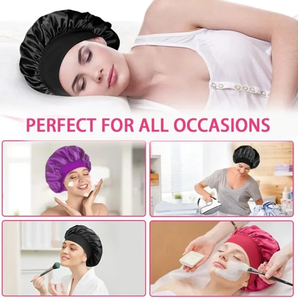 หมวกไหมพรมสําหรับนอนซาตินผมBon - Satin Hair Bonnet บทวิจารณ์และราคา