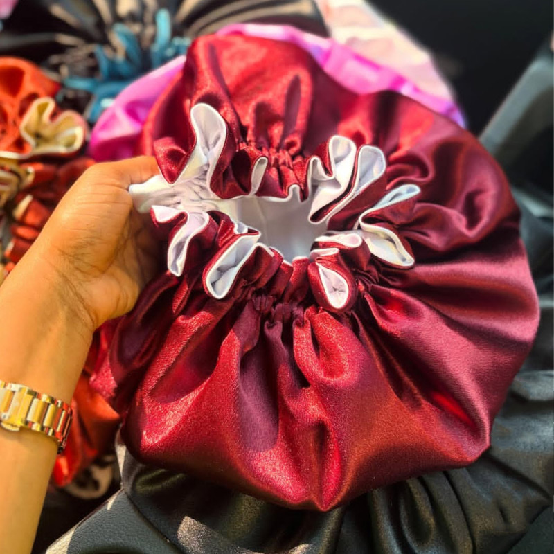 หมวกไหมพรมแบบกำหนดเอง หมวกนอนผ - Satin Hair Bonnet บทวิจารณ์และราคา
