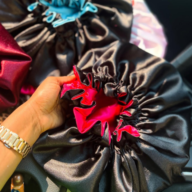 หมวกไหมพรมแบบกำหนดเอง หมวกนอนผ - Satin Hair Bonnet บทวิจารณ์และราคา