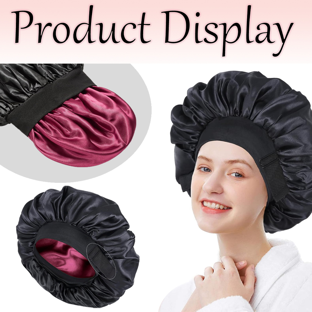 หมวกคลุมผมผ้าซาตินสองชั้นแบบกล - Satin Hair Bonnet บทวิจารณ์และราคา
