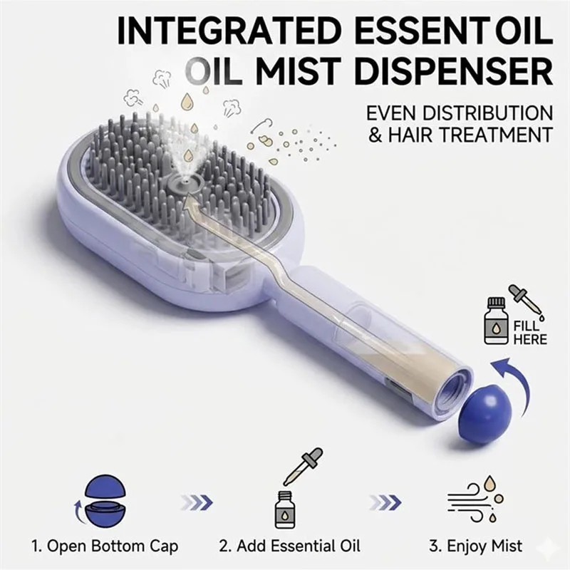 หวีสเปรย์ดูแลเส้นผมไฟฟ้า ป้องก - Hair Care Essence Oil Spray บทวิจารณ์และราคา