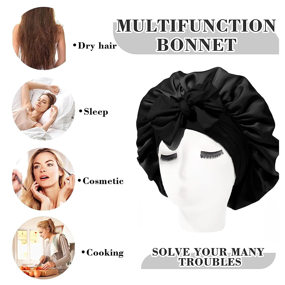 ซาตินหมวกนอน Silky Bonnets ยาว - Satin Hair Bonnet บทวิจารณ์และราคา