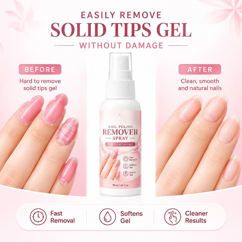 สเปรย์ล้างเล็บเจลแบบแข็ง น้ำยา - Hair Care Gel บทวิจารณ์และราคา