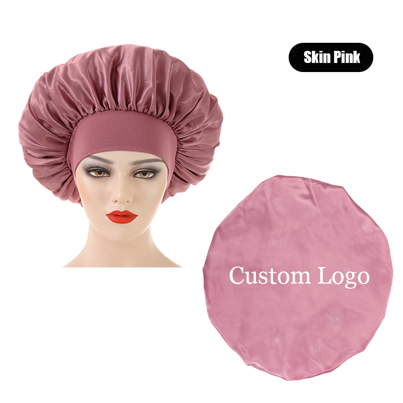 หมวกซาตินปักโลโก้ตามสั่ง 10 ชิ - Satin Hair Bonnet บทวิจารณ์และราคา