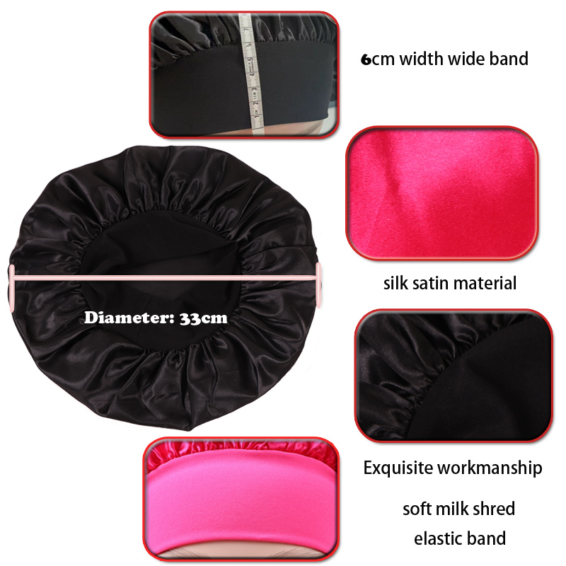 หมวกซาตินปักโลโก้ตามสั่ง 10 ชิ - Satin Hair Bonnet บทวิจารณ์และราคา